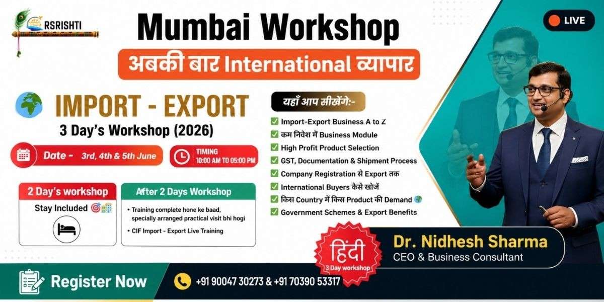 Import Export workshop in Mumbai by Rsrishti showing global trade training and business learning session